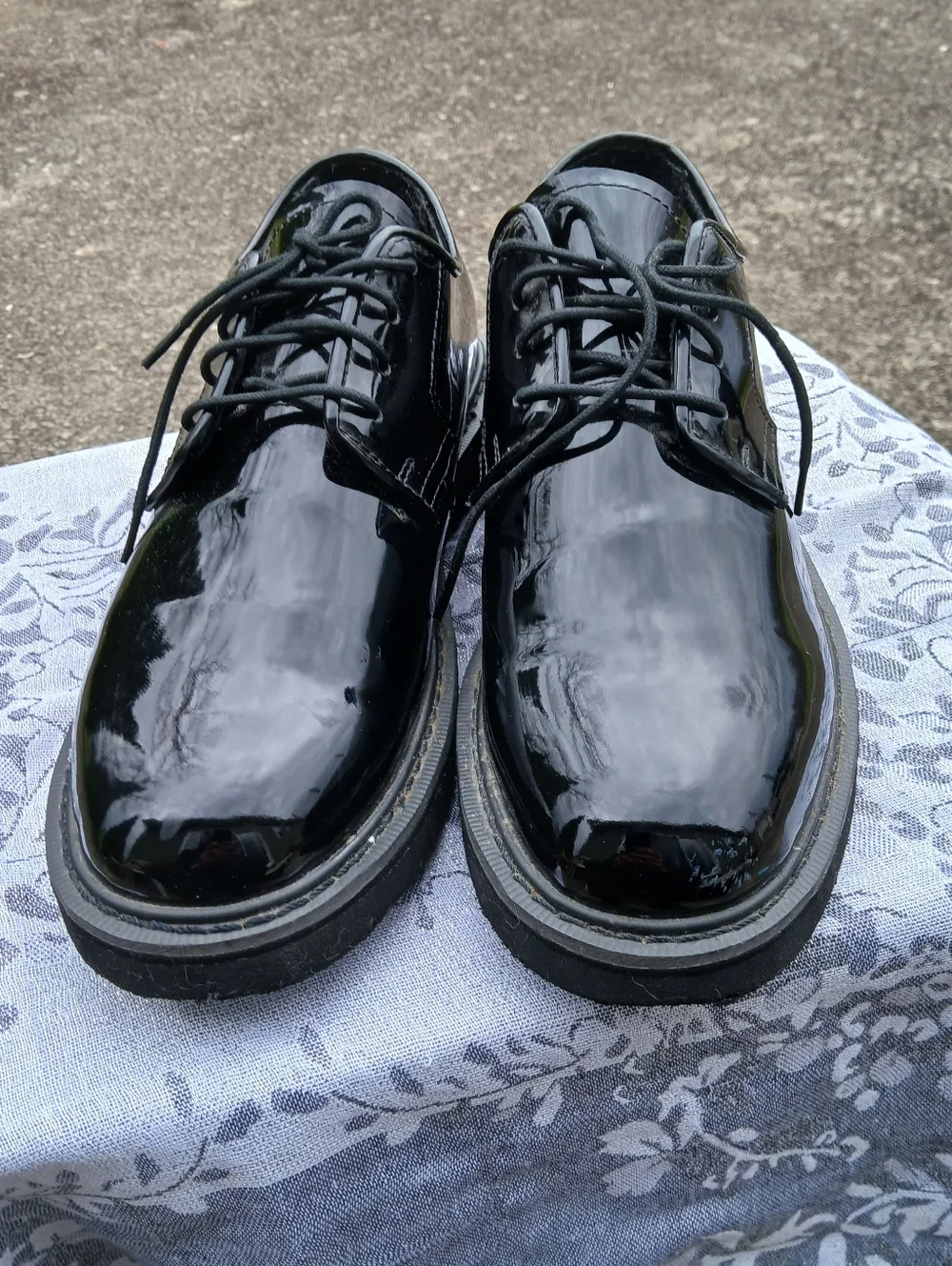 Rocky Men's 8.5 Black Patent Leather Derby Shoes